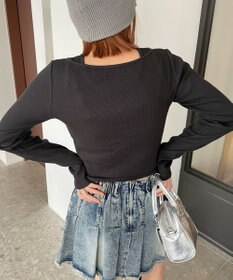 WEGO ヴィンテージライクレースアップトップス