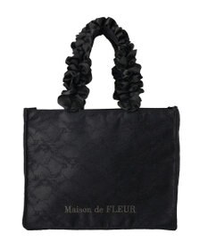 Maison de FLEUR レースフリルハンドルスクエアトートSバッグ