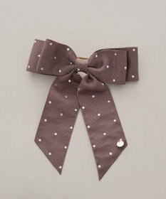 Maison de FLEUR ビジューグログランリボンバレッタ