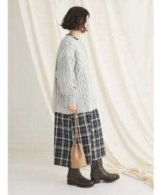 CRAFT STANDARD BOUTIQUE ケーブルニット切り替え裏起毛スウェット