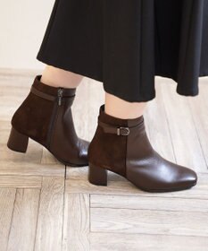 Pointer 本革スエードコンビショートブーツ