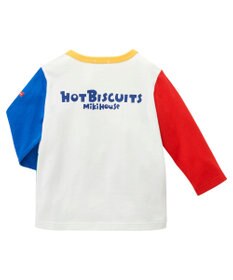MIKI HOUSE HOT BISCUITS 【80-120cm】 ロゴ×キャラクター 長袖Tシャツ