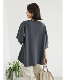 Green Parks ぽこぽこ７分袖カットプルオーバー