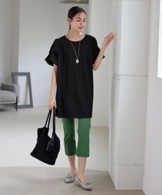 Tiaclasse 【洗える】変形バルーンスリーブカットソーチュニック