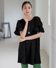 Tiaclasse 【洗える】変形バルーンスリーブカットソーチュニック