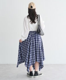 earth music&ecology イレヘムチェックシャツライクスカート