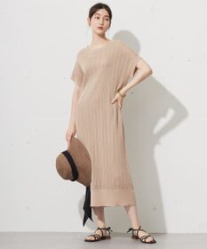 自由区 L 【ワコールコラボ】【カタログ掲載・洗える】レーシーニット ドレス