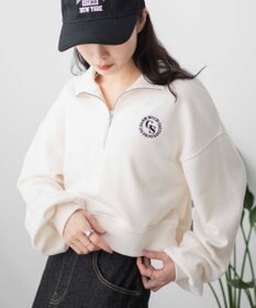 WEGO ハーフジップショートスウェット