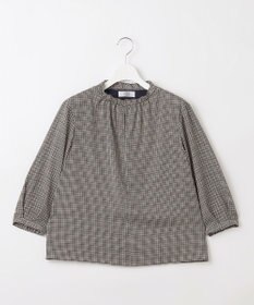 J.PRESS LADIES L チェックプリント スリットフリルネック カットソー