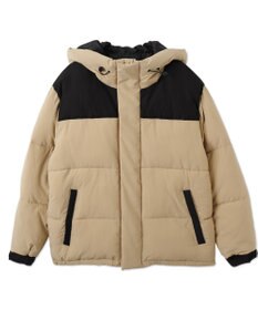 WEGO カラーブロックパテッドフードブルゾン