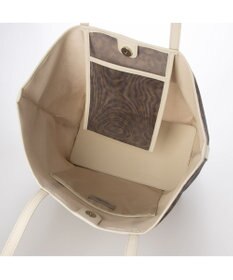 UNBILLION カシュカシュ cachecache / チュールメッシュヒョウ柄プリントトートＬ