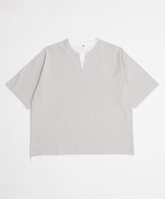 WEGO 【ユニセックス着用ITEM/MLサイズ展開】フェイクレイヤードキーネックT（SS）