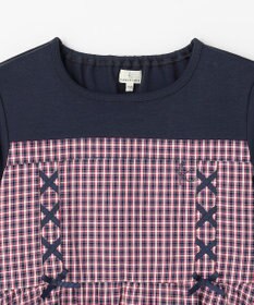 組曲 KIDS 【150-170㎝】 オータムチェックドッキングTシャツ