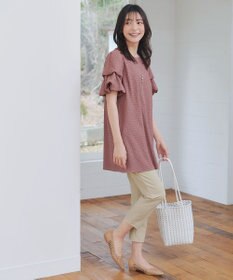 Tiaclasse 【洗える】変形バルーンスリーブカットソーチュニック