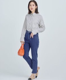 組曲 L コンパクトシャーティング フレア袖シャツ