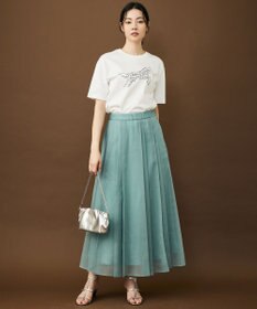 自由区 オーガンジープリーツ スカート