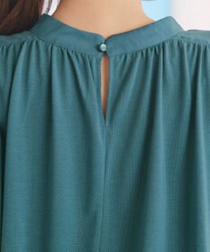 Tiaclasse 【洗える】モックネックフレンチスリーブカットソーブラウス