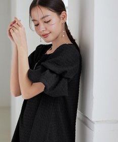 Tiaclasse 【洗える】変形バルーンスリーブカットソーチュニック