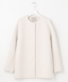 UNFILO 【洗える/シワになりにくい】ダブルフェイスジャージー　ノーカラー