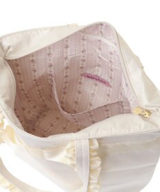 Maison de FLEUR ブランドロゴフリルハンドルトートＭバッグ