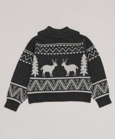 WEGO 雪柄ダブルジップニット