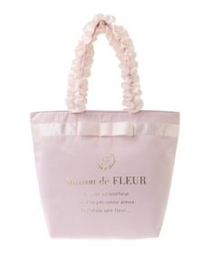 Maison de FLEUR ブランドロゴフリルハンドルトートＭバッグ