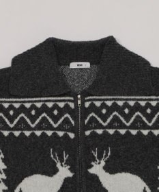 WEGO 雪柄ダブルジップニット