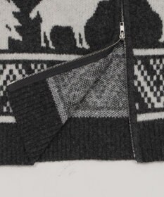 WEGO 雪柄ダブルジップニット