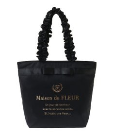 Maison de FLEUR ブランドロゴフリルハンドルトートＭバッグ