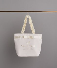 Maison de FLEUR ブランドロゴフリルハンドルトートＭバッグ