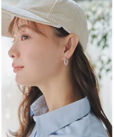 Tiaclasse 【安田美沙子さん着用・金属アレルギー対応】キュービックレイヤードフープピアス