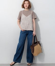 23区 ペーパーライクコンビ トートバッグ (M)