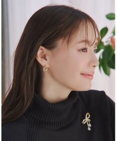 Tiaclasse 【安田美沙子さん着用・金属アレルギー対応】キュービックレイヤードフープピアス