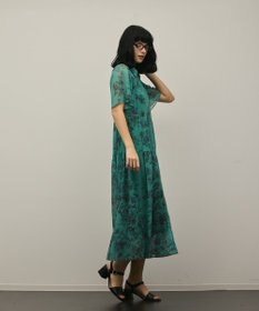 GRACE CONTINENTAL フラワープリントシャツフレアワンピース