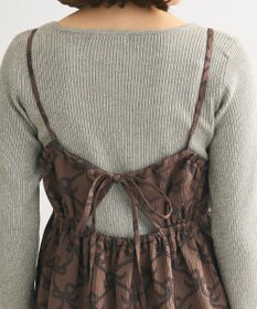 Green Parks ・ＳＵＧＡＲＳＰＯＯＮリボンジャカードキャミワンピ