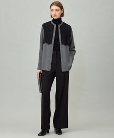 ICB 【洗える】 パウダリーチュール ハイネックトップス