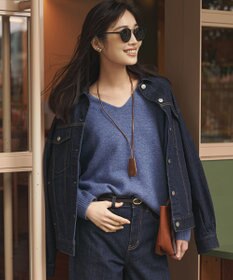 23区 【見上愛さんコラボカラー/VERY掲載】カシミヤブレンド Vネック ニット