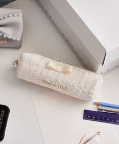 Maison de FLEUR ツイードグログランリボンロングポーチ