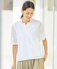 自由区 【カタログ掲載】ラッセルレースジャージー トップス オフ