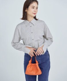 組曲 L コンパクトシャーティング フレア袖シャツ