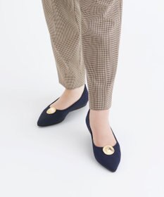 steppi 【洗える/撥水】メタルパーツ付 ポインテッド パンプス