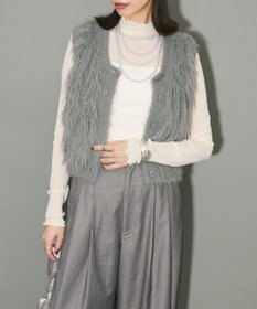 Green Parks フェザーニットベスト