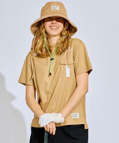 PW CIRCULUS 【吸水速乾 / UV遮蔽率96.3% UVカット / ストレッチ】【WOMEN】ポケットモックT ゴルフウェア レディース ベージュ系