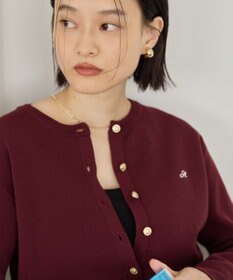 AMERICAN HOLIC ワンポイントロゴクルーカーディガン