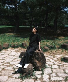 SHARE PARK LADIES 【UVカット・吸水速乾・ストレッチ・軽量 】バックプリントポケットTシャツ（S・Mサイズ）