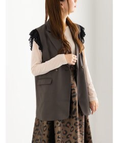 Te chichi レースドッキングテーラードジレ