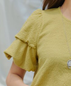 Tiaclasse 【洗える】変形バルーンスリーブカットソーチュニック