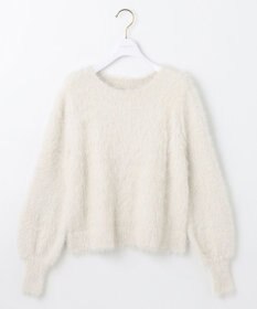 ANY SIS 【洗える】フィルムラメシャギー ニット