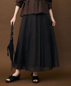 自由区 オーガンジープリーツ スカート