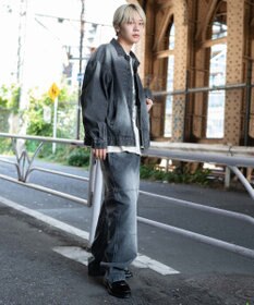 WEGO 【ユニセックス着用ITEM/MLサイズ展開】ヴィンテージライクBIGデニムジャケット